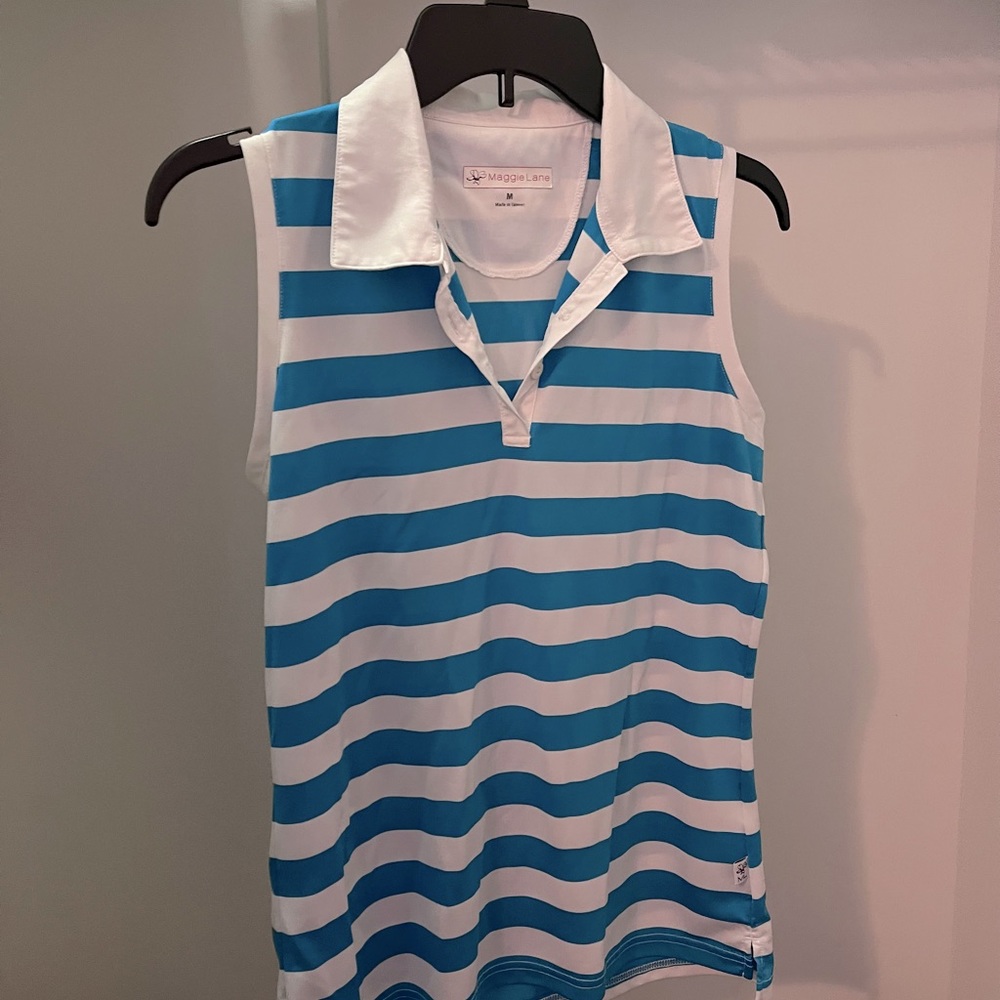 Maggie Lane sleeveless golf shirt Size M